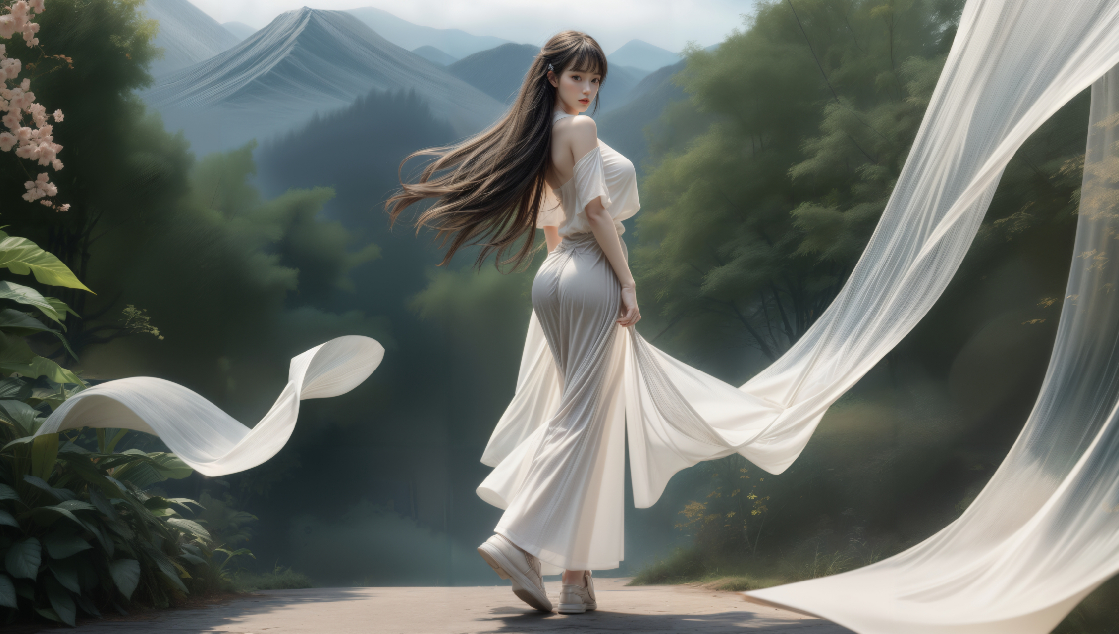 航拍祁连山南麓“高原桃花源”